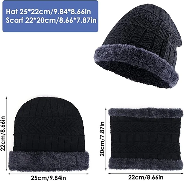 Gorro Para Hombre Gorros De Invierno Hombres Para El Frio Con Bufanda Punto ys 2