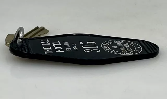 The Tal Hotel, Tel Aviv, Israel, Vintage Motel Room Key & Fob - 91872 3