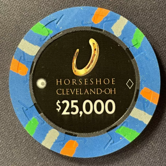 🌟🎉Horseshoe Cleveland Ohio $25000 secondary casino chip obsolete 43mm oversize