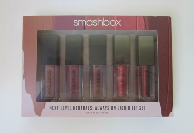 SMASHBOX * Next Level Neutral* 5pc Always On Liquid Lip Set ~ Matte Metallic NEW