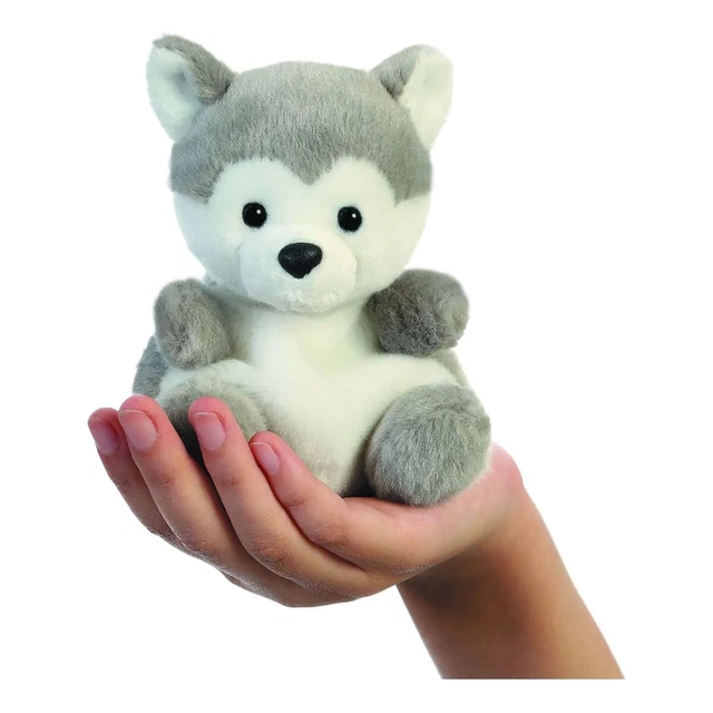 AURORA PALM PALS Busky Husky 5" Dog Plush Soft Cuddly Toy £7.99 ...