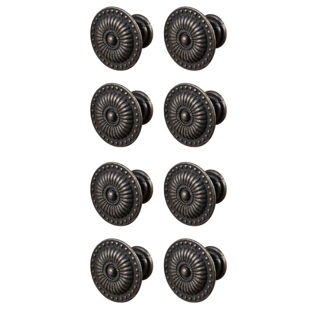 2pcs BESTOMZ 4pcs Vintage Cabinet Drawer Cupboard Pull Handle Knob with Screws