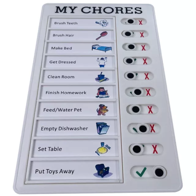 Self-discipline Checker Daily Routine Chart Reminder Board Home Student Child 2