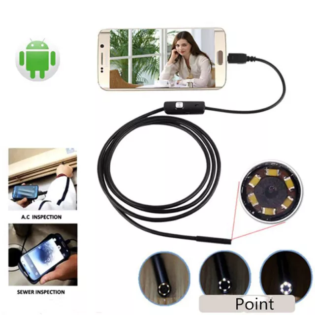 1.5M 6 LED 5.5mm Android Endoscopio USB Ispezione Fotocamera Impermeabile I^^i