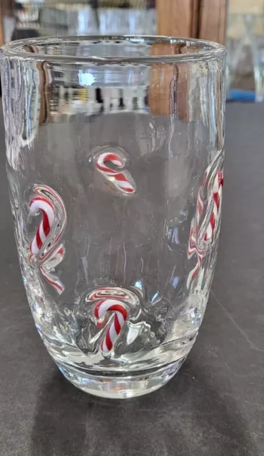 Set Of 2 Highball Candy Cane Holiday Glass By Artland 5.5" Tall 65944891 2