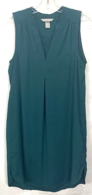 H&M Women's Slip Dress Lined Size 6 Green Sleeveless Sheer RN101255