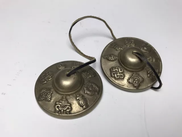 Antique Tingsha Golden Brass Feng Shui Bell