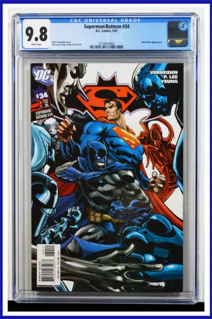 Superman Batman #34 CGC Graded 9.8 DC May 2007 White Pages Comic Book