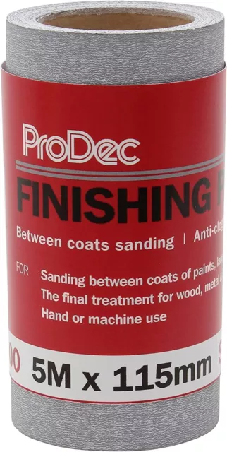 ProDec Finishing Sand Paper Five Metre Roll Abrasive Sanding between Paint Coats