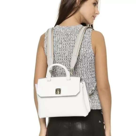 MCMMilla Park Ave Purse Convertible Cloud Dancer White Leather Satchel. 