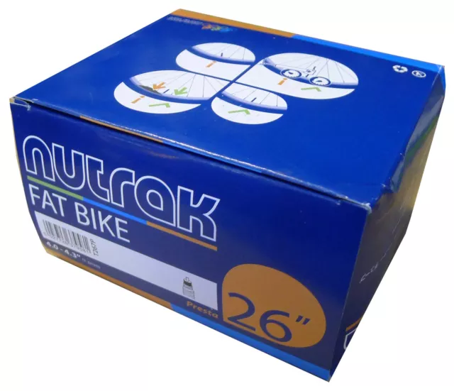 Nutrak 26" Fat Bike Cycle Inner Tube - Presta - 26" x 4.0-4.3" Multi Buy Saving