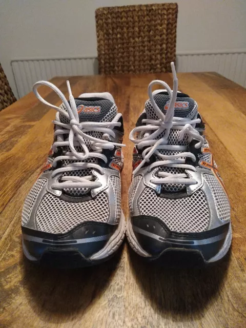 ASICS GEL OBERON 6 Silver Blue White Trainers Running Shoes Size
