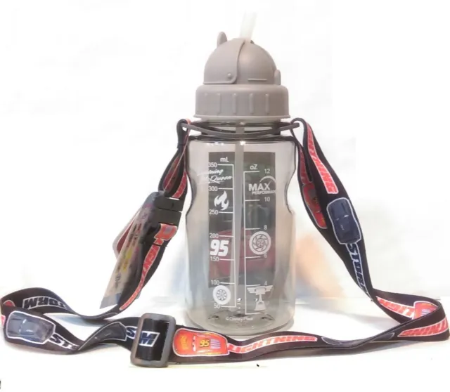 Bouteille d'eau sans BPA étanche Disney Kids Baby Tritan 2 pailles + bandoulière 3