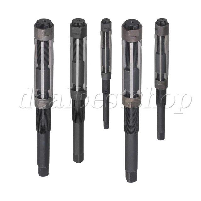 5 Pieces Adjustable Chucking Hand Reamers HSS for Metric Reaming Bit