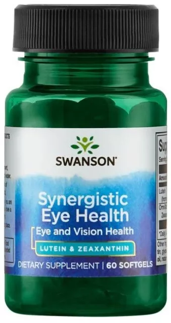 Swanson Synergique Eye Santé Lutéine & Zéaxanthine Soins Vision Santé 60 Gélule