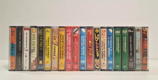 LOTTO DI N. 20 MC - MUSICASSETTE ORIGINALI di GENERE COMPILATION/EVENTI MUSICALI