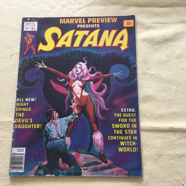 marvel preview 7 first Rocket Raccoon , satana , rare bronze age marvel