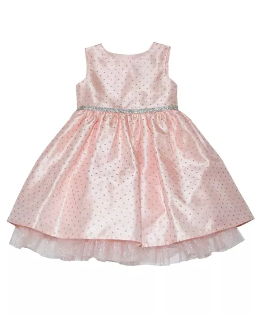 Blueberi Boulevard BLUSH Little Girls Silver Glitter Dress, US 5