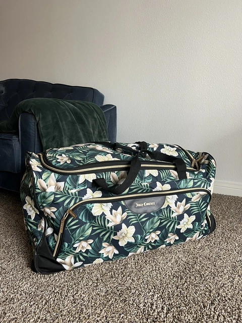EXTRA LARGE Rolling Duffel Juicy Couture Travel Bag Suitcase Luggage Tropical