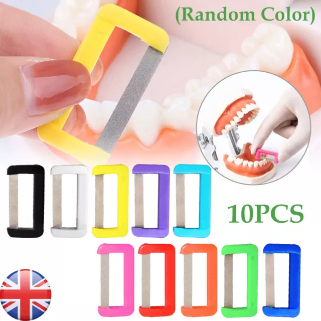 10pcs Orthodontic IPR Strip Interproximal Reduction Kit Dental enamel polish saw