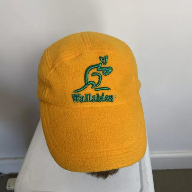 Vintage Wallabies Rugby 2000 Bledisloe Cup Hat Cap Yellow Fleece Embroidered