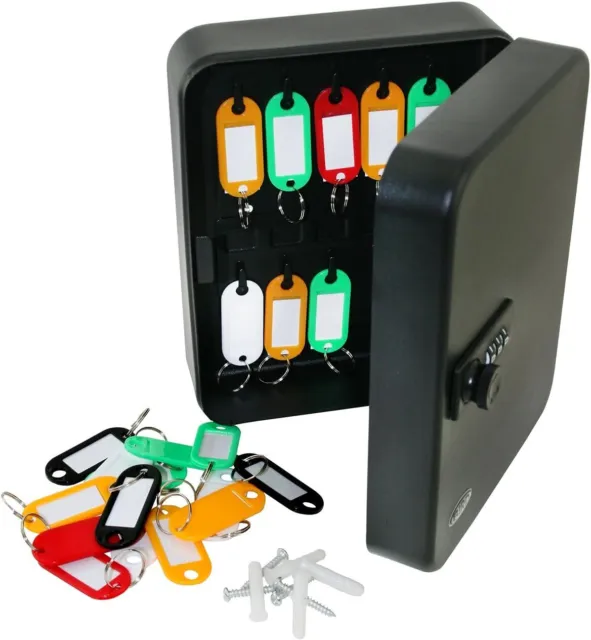 Combination Cabinet Safe Lock Metal Wall Mounted Security Storage Box 20 Key