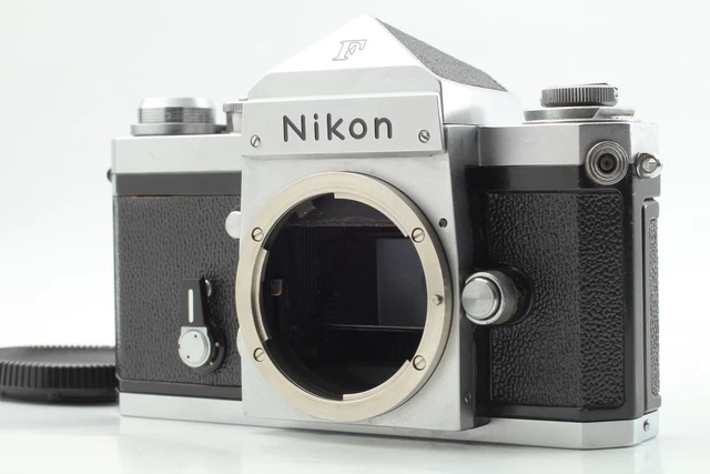 Read [Near MINT] Nikon F Eye Level Silver 35mm SLR Film Camera Body From JAPAN