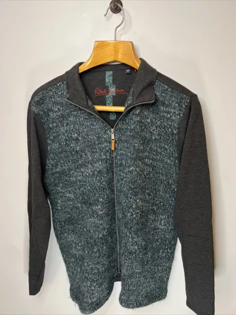 ROBERT GRAHAM FULL Zip Sweater Alpaca Wool Men's Size XL Blue $40.00 ...