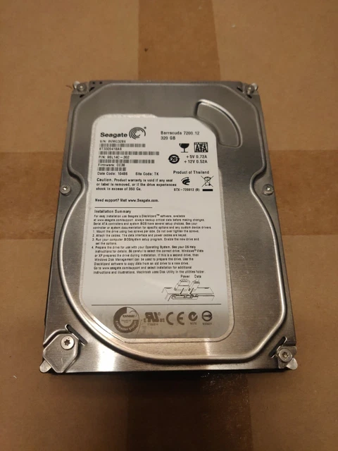 Disque Dur Seagate 3,5 320GB Barracuda 7200.12 - ST3320418AS Disque Dur Seagate 3,5 320GB Barracuda 7200.12 - ST3320418AS
