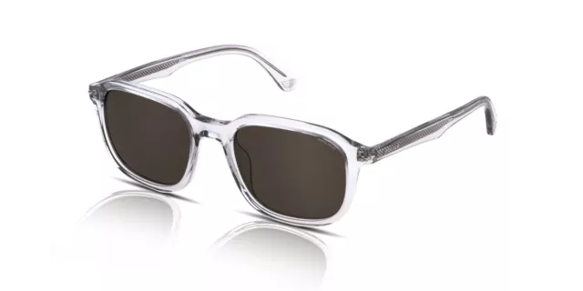 Police Champ 5 SPLL81 Men's Sunglasses 06A7 Shiny Transparent Grey/Brown