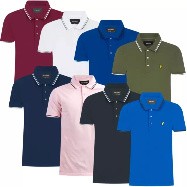 Mens Ex-Brand Polo Shirt Short Sleeve Pique T-Shirt Tipping Collar Top New