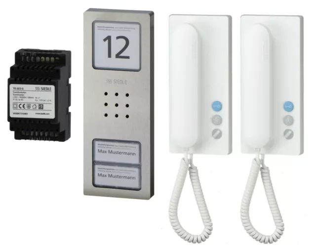 Siedle Tür Sprechanlage Compact-Set Audio 1-4 Teilnehmer CA 812 Ein Mehrfamilien