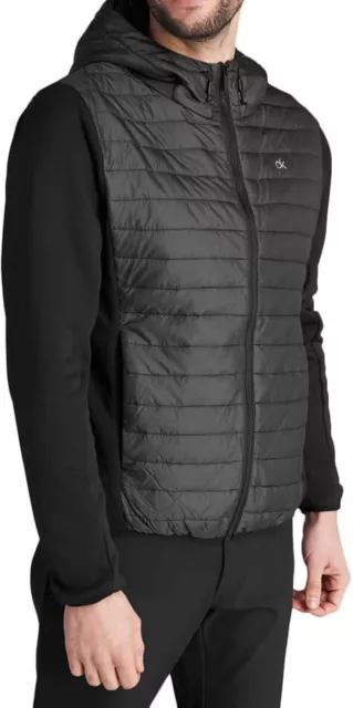 Calvin Klein Golf Herren schwarz Reißverschluss Kapuze Chill Force Hybridjacke | Medium