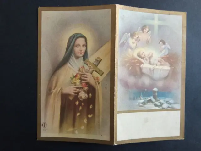 Santino - Calendario - 1950 - Gesu Bambino - S.teresa Di Lisieux