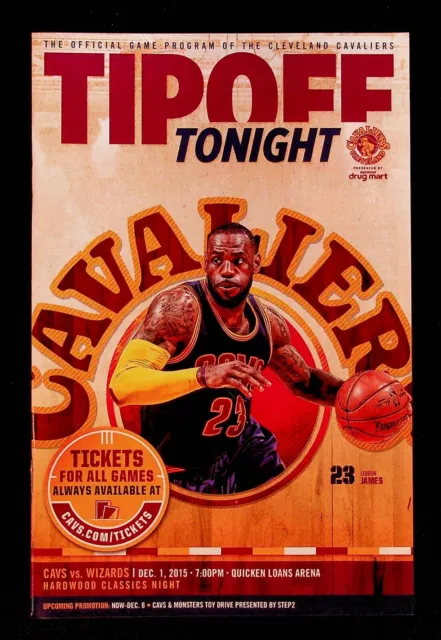 Lebron James Cleveland Cavs Washington Wizards NBA Program 2015 Championship