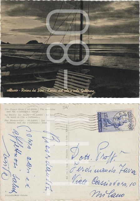 Alassio - Riviera Dei Fiori - Levata Del Sole E Isola Gallinara (Savona) 1960
