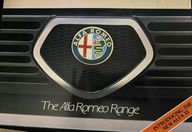 Alfa Romeo Range Original Car Sales Brochure Collectable From 1983