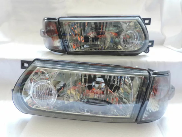 New Smoke Headlights Lamp with Corner Lights For Nissan B13 Sentra 91-94 LHD