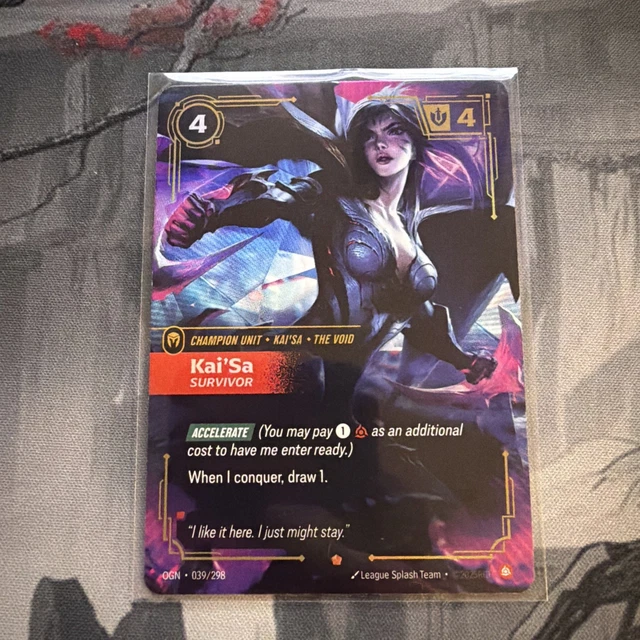LEAGUE OF LEGENDS Riftbound TCG Kai' Sa the Void Survivor OGN·039A/298 ...