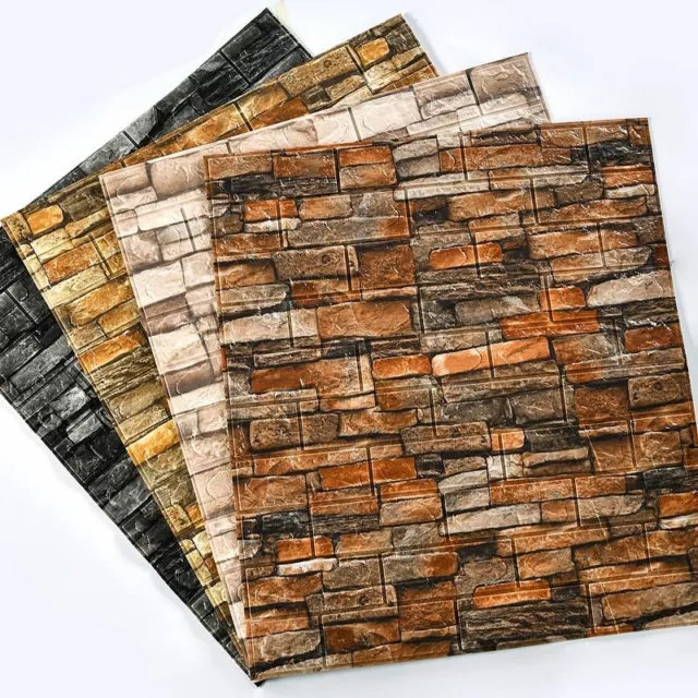 Brick Stickers Wall Decor 3D Living Room DIY Self-adhesive Waterproof Wallpapers