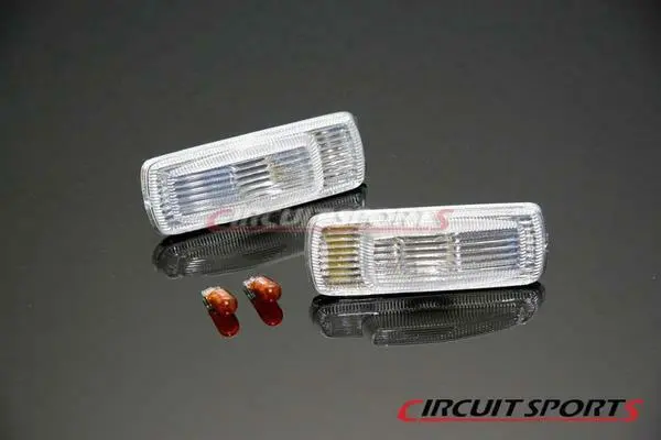 Circuit Sports Front Clear Side Markers for 89-94 Nissan 240SX 180SX Silvia S13