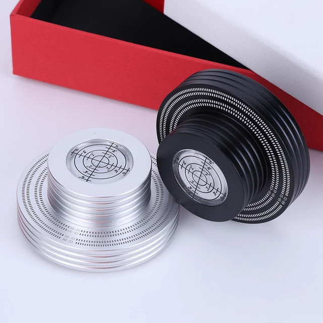 E# 50Hz/60Hz LP Vinyl Turntable Disc Stabilizer with Bubble Level for Record Pla