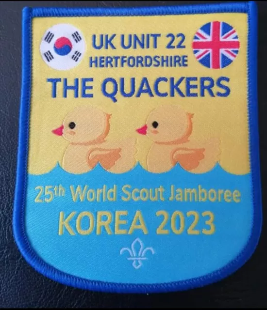 WSJ 2023 Unit 22 badge + Wristband. World Scout Jamboree Korea