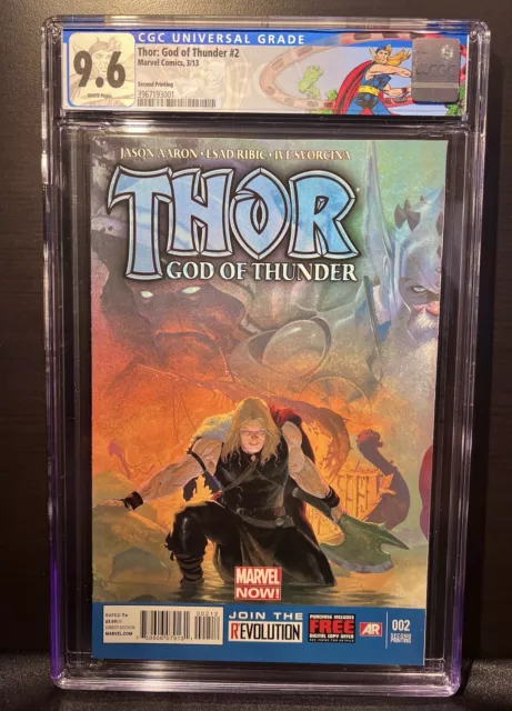 Thor God of Thunder 2 2nd Printing CGC 9.6 1st App Gorr - Rare - Thor Label 🔥🔥