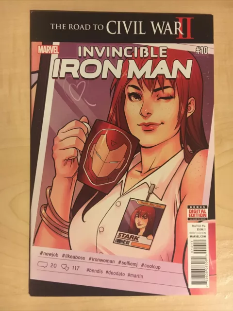 Invincible Iron Man #10 - 1st Print - 2nd App Riri Williams - Marvel 2016. Key!!