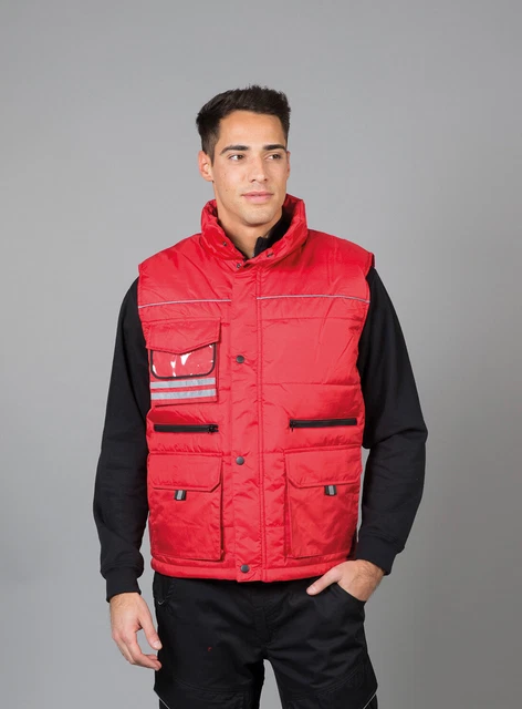 Gilet Uomo smanicato imbottito impermeabile multitasche da lavoro JRC Holland