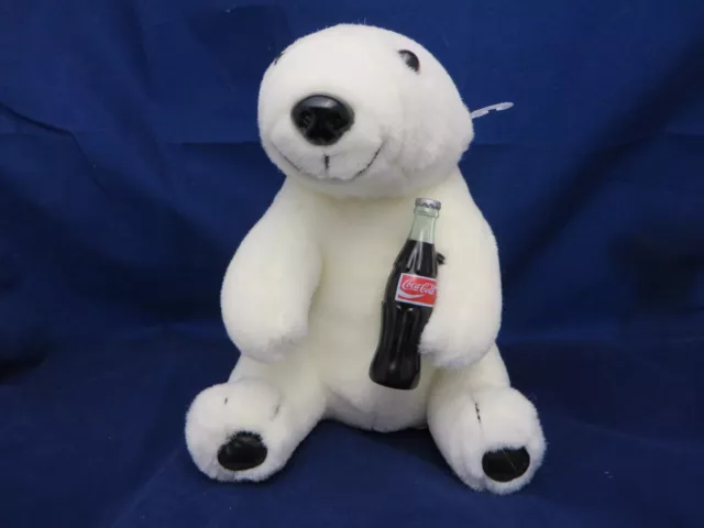 Coca-Cola  Plush Collection Polar Bear w/ coca cola bottle 7" plush toy