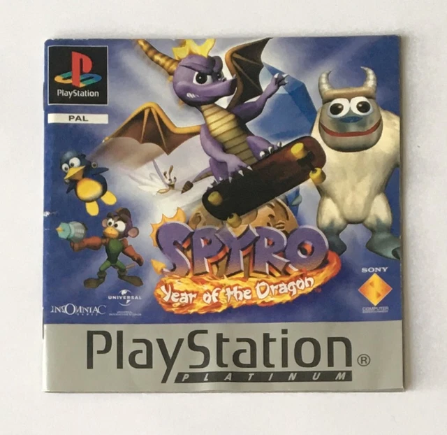 PlayStation PAL PS1 Instruction Booklet Manual For Spyro Year of the Dragon