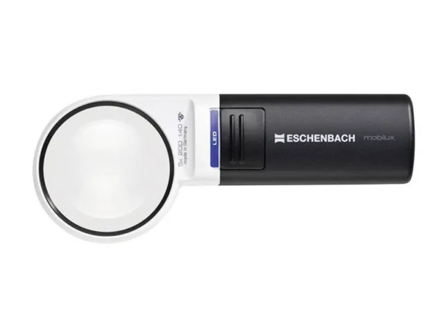 Eschenbach Mobilux LED Handleuchtlupe Rund (Vergrößerung 5x, 58 mm) (NAN-00780)