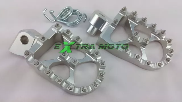 Pedane maggiorate in ergal CNC per KTM SX125 SX150 SX250 SX 125 150 250 ARGENTO